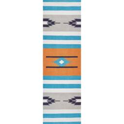 Wyld and Coco Kilim Runner Multicolour Cotton Handwoven Reversible Flat Weave - Size: 80 cm x 300 cm - thumbnail 2