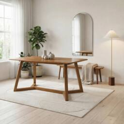 FurnitureboxUK Lulworth Whitewashed Wood Dining Table 4 Beaumont Chairs in Brown - thumbnail 2
