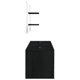 Berkfield Home 5 Piece Bathroom Furniture Set Black Engineered Wood - thumbnail 5