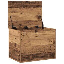 Berkfield Home Storage Box with Lid Old Wood 60x42x46 cm Engineered Wood in Brown - Size: 60 x 42 x 46 cm - thumbnail 5