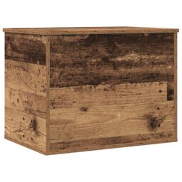 Berkfield Home Storage Box with Lid Old Wood 60x42x46 cm Engineered Wood in Brown - Size: 60 x 42 x 46 cm - thumbnail 8
