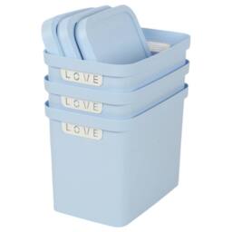 NESTLUNE Blue 3pcs 12.5L Storage Box Container Box - thumbnail 3
