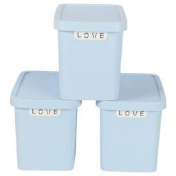 NESTLUNE Blue 3pcs 12.5L Storage Box Container Box - thumbnail 1
