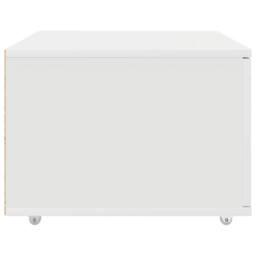 Berkfield Home White Drawer Cabinet with Wheels White 55x45x33.5 cm Engineered Wood - thumbnail 7