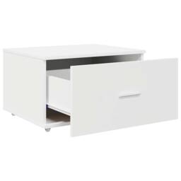 Berkfield Home White Drawer Cabinet with Wheels White 55x45x33.5 cm Engineered Wood - thumbnail 5