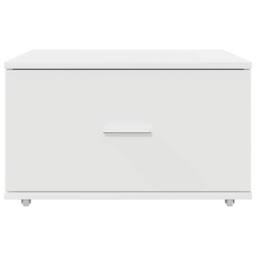 Berkfield Home White Drawer Cabinet with Wheels White 55x45x33.5 cm Engineered Wood - thumbnail 6