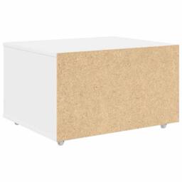 Berkfield Home White Drawer Cabinet with Wheels White 55x45x33.5 cm Engineered Wood - thumbnail 8