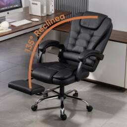 NESTLUNE NEW Massage Office Chair Executive Gaming Timer in Black - Size: 100 cm x 15 cm - thumbnail 5