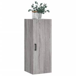 Berkfield Home Wall Mounted Cabinet Grey Sonoma 34.5x34x90 cm - thumbnail 4