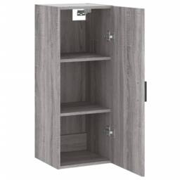 Berkfield Home Wall Mounted Cabinet Grey Sonoma 34.5x34x90 cm - thumbnail 6