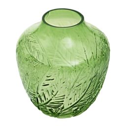 Orsina Corie Small Botanical Green Glass Vase - thumbnail 2