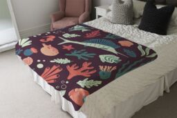 Benjamin Tate Design Sealife Designer Blanket in Natural - Size: 120 cm x 150 cm - thumbnail 4
