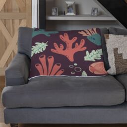Benjamin Tate Design Sealife Designer Blanket in Natural - Size: 120 cm x 150 cm - thumbnail 2