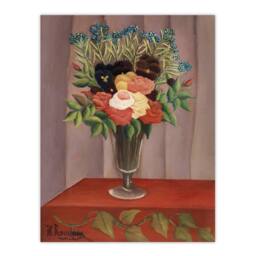 "Artery8 Bouquet of Flowers in a Vase Rousseau Vintage Wall Art Print Poster - Size: W18"" x H24""" - thumbnail 1