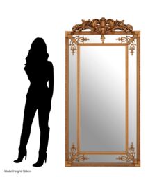Orsina Neoclassical Bevelled Wall Mirror with Gold Finish, Decorative Mirror with Ornate Frame, Statement Mirror - thumbnail 2