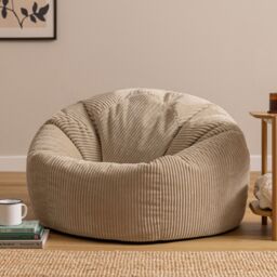 icon Kingston XL Jumbo Cord Classic Dome Bean Bag in Stone - Size: Extra Large - thumbnail 2