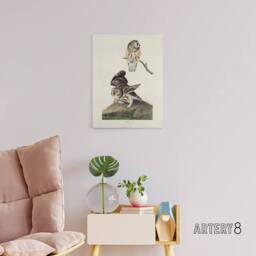 "Artery8 Birds Of America Little Owls Audubon Nature Canvas Wall Art in White - Size: W18"" x H24""" - thumbnail 3