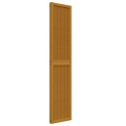 Berkfield Home Room Divider 3 Panels Brown Solid Wood Paulownia - thumbnail 5