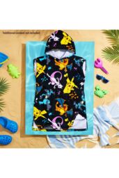 Pokemon Towelling Poncho 6/9 Years in Black - thumbnail 5