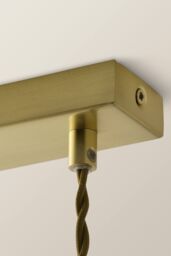 ValueLights Kira Glass Cloche Dome 3 Drop Bar Diner Ceiling Pendant Light & Bulbs in Gold - thumbnail 5
