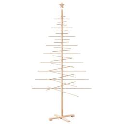 Berkfield Home Wooden Christmas Tree for Decoration 210 cm Solid Wood Pine in Brown - thumbnail 5