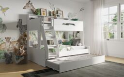 Flair Interstellar Triple Bunk Bed in White - Size: Single - thumbnail 6