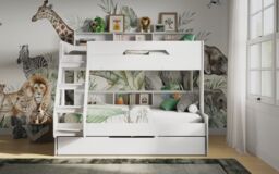 Flair Interstellar Triple Bunk Bed in White - Size: Single - thumbnail 4