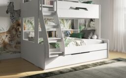 Flair Interstellar Triple Bunk Bed in White - Size: Single - thumbnail 3