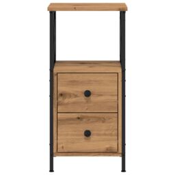 Berkfield Home Bedside Cabinets 2 pcs Artisan Oak 34x35.5x70 cm Engineered Wood in Brown - thumbnail 4