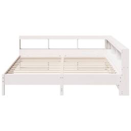 Berkfield Home Decorative Bookcase Bed without Mattress White 180x200 cm Solid W - Size: Super King - thumbnail 5