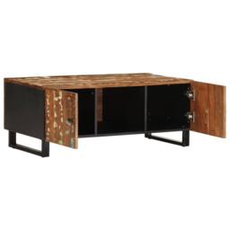 Berkfield Home Coffee Table 100x54x40 cm Solid Wood Reclaimed&Engineered Wood in Brown - Size: 100 x 54 x 40 cm - thumbnail 4