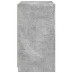 Berkfield Home Side Cabinet with LED Lights Concrete Grey Engineered Wood - thumbnail 8