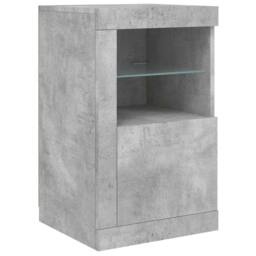 Berkfield Home Side Cabinet with LED Lights Concrete Grey Engineered Wood - thumbnail 3