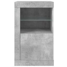 Berkfield Home Side Cabinet with LED Lights Concrete Grey Engineered Wood - thumbnail 7