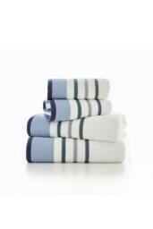 Deyongs Portland Stripe Supersoft Cotton Towel in Blue - Size: Bath Sheet - thumbnail 3