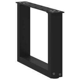 Berkfield Home Coffee Table Legs U-Shaped 2 pcs Black 40x(30-31) cm Steel - thumbnail 4