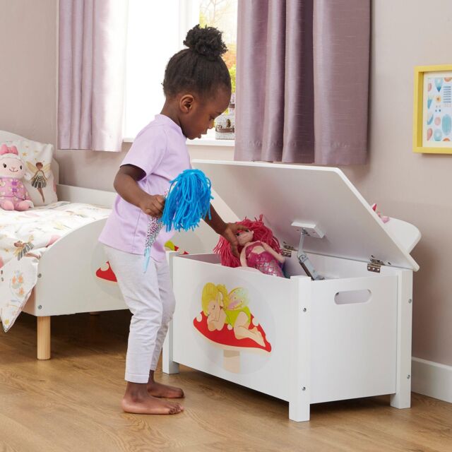 Liberty House Toys Fairy Wooden Toy Box in White - image 1