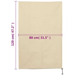 Berkfield Home Plant Fleece Covers with Drawstring 4 pcs 70 g/m¬≤ 0.8x1.2 m in Beige - thumbnail 9