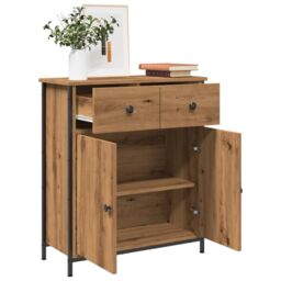 Berkfield Home Sideboard Artisan Oak 70x41x56 cm Engineered Wood in Brown - Size: 70 x 41 x 56 cm - thumbnail 1