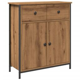 Berkfield Home Sideboard Artisan Oak 70x41x56 cm Engineered Wood in Brown - Size: 70 x 41 x 56 cm - thumbnail 2