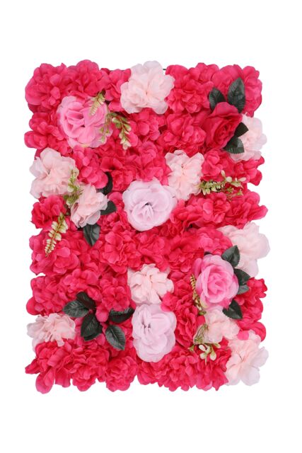 Neel Blue Decorative Artificial Flower Wall Panel Wedding Photo Background in Dark Pink - image 1