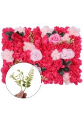 Neel Blue Decorative Artificial Flower Wall Panel Wedding Photo Background in Dark Pink - thumbnail 2