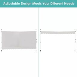 Costway 4M Telescopic Canopy Retractable Adjustable Outdoor Clamp Awning Sun Shelter in Beige - thumbnail 6
