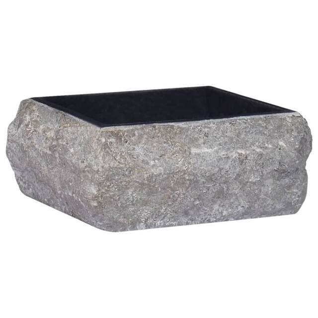Berkfield Home Sink Black 30x30x13 cm Marble - Size: 30 x 30 x 13 cm - image 1