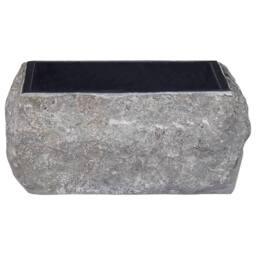 Berkfield Home Sink Black 30x30x13 cm Marble - Size: 30 x 30 x 13 cm - thumbnail 2