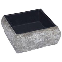 Berkfield Home Sink Black 30x30x13 cm Marble - Size: 30 x 30 x 13 cm - thumbnail 3