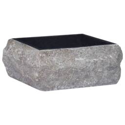Berkfield Home Sink Black 30x30x13 cm Marble - Size: 30 x 30 x 13 cm - thumbnail 1