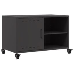 Berkfield Home TV Cabinet Black 68x39x43.5 cm Steel - thumbnail 2