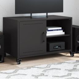 Berkfield Home TV Cabinet Black 68x39x43.5 cm Steel