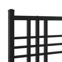 Berkfield Home Metal Bed Frame without Mattress with Footboard Black 120x190cm - Size: 120x190 cm - thumbnail 7